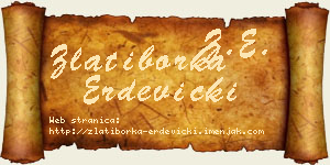 Zlatiborka Erdevički vizit kartica